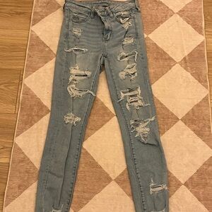 Distressed Light Blue Women's Jeans